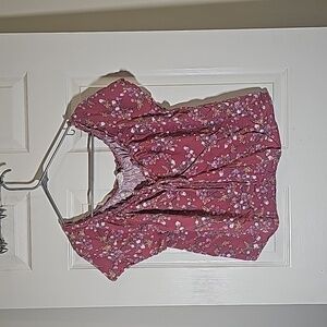 Pink Republic Mauve Floral Peasant Blouse